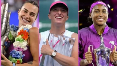 WTA Tour stars Aryna Sabalenka, Iga Swiatek, and Coco Gauff.